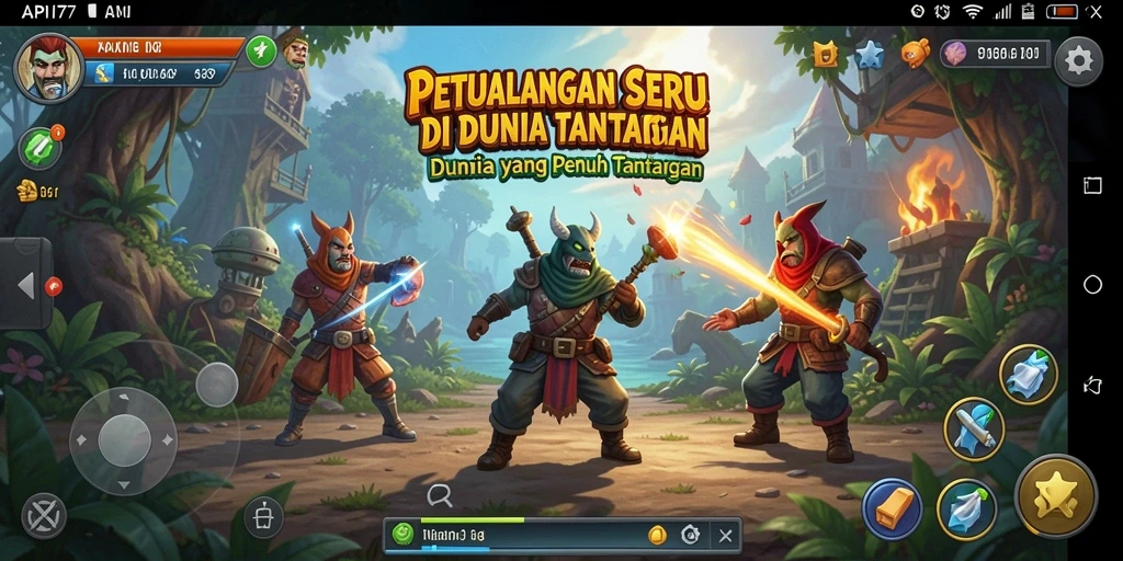 Tampilan menarik dari gameplay API77 dengan karakter di tengah petualangan.