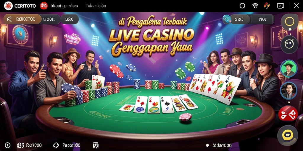 Tampilan gameplay menarik dari CERITOTO Live Casino.
