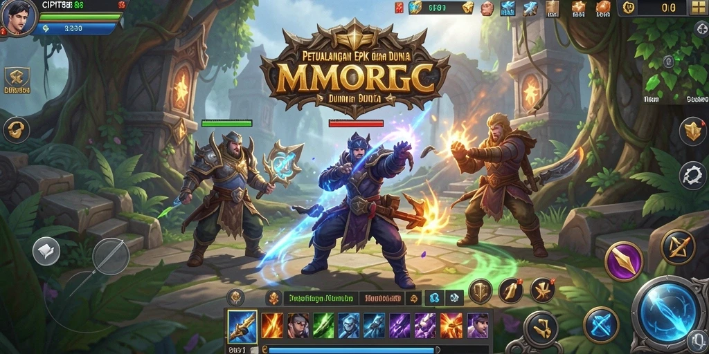 Screenshot gameplay dari CIPIT88 menampilkan pertarungan epik di dunia MMORPG.