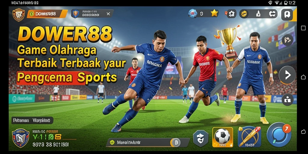 Screenshot DOWER88 menampilkan aksi seru dalam permainan olahraga.
