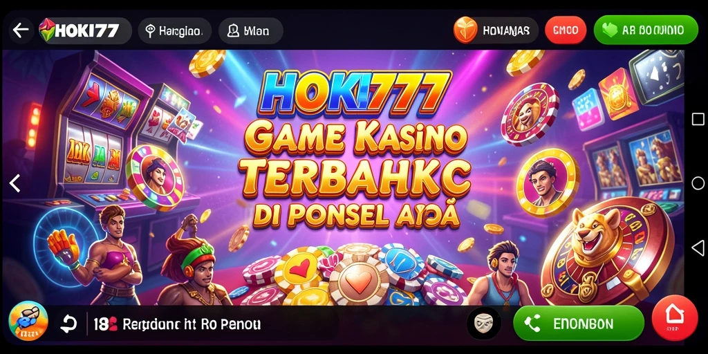 Tampilan permainan HOKI777 yang memukau dengan grafis kasino.