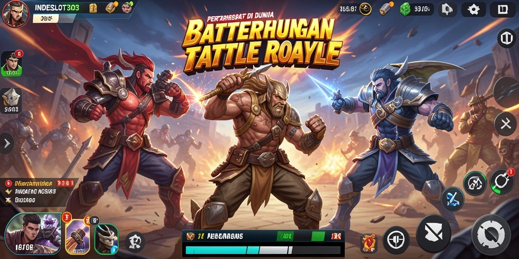 Tangkapan layar gameplay INDESLOT303 yang menampilkan aksi Battle Royale.