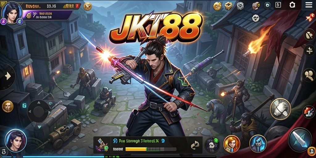 Tampilan gameplay menarik dari JKT88 dengan elemen strategi SLG.