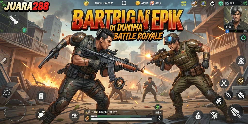 Tampilan gameplay JUARA288 yang mendebarkan dalam pertarungan Battle Royale.