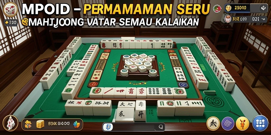 Tampilan gameplay MPOID dengan ubin Mahjong yang menarik.