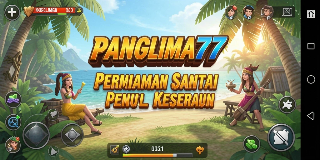 Tampilan gameplay seru dalam PANGLIMA77 yang penuh warna.
