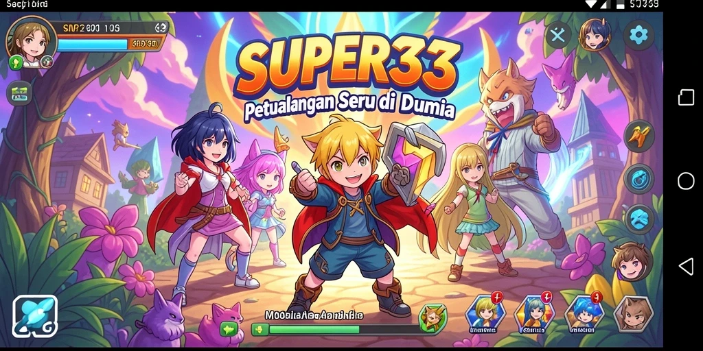 Tampilan gameplay epik dari game Anime SUPER33.